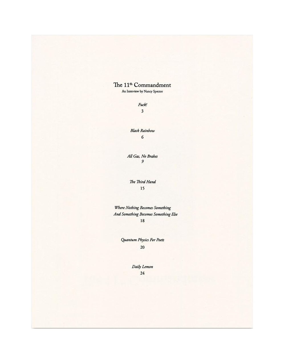 THE 11th COMMANDMENT