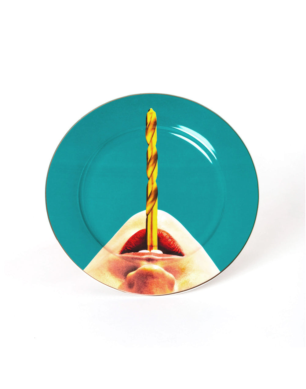 Porcelain Plate Gold Border