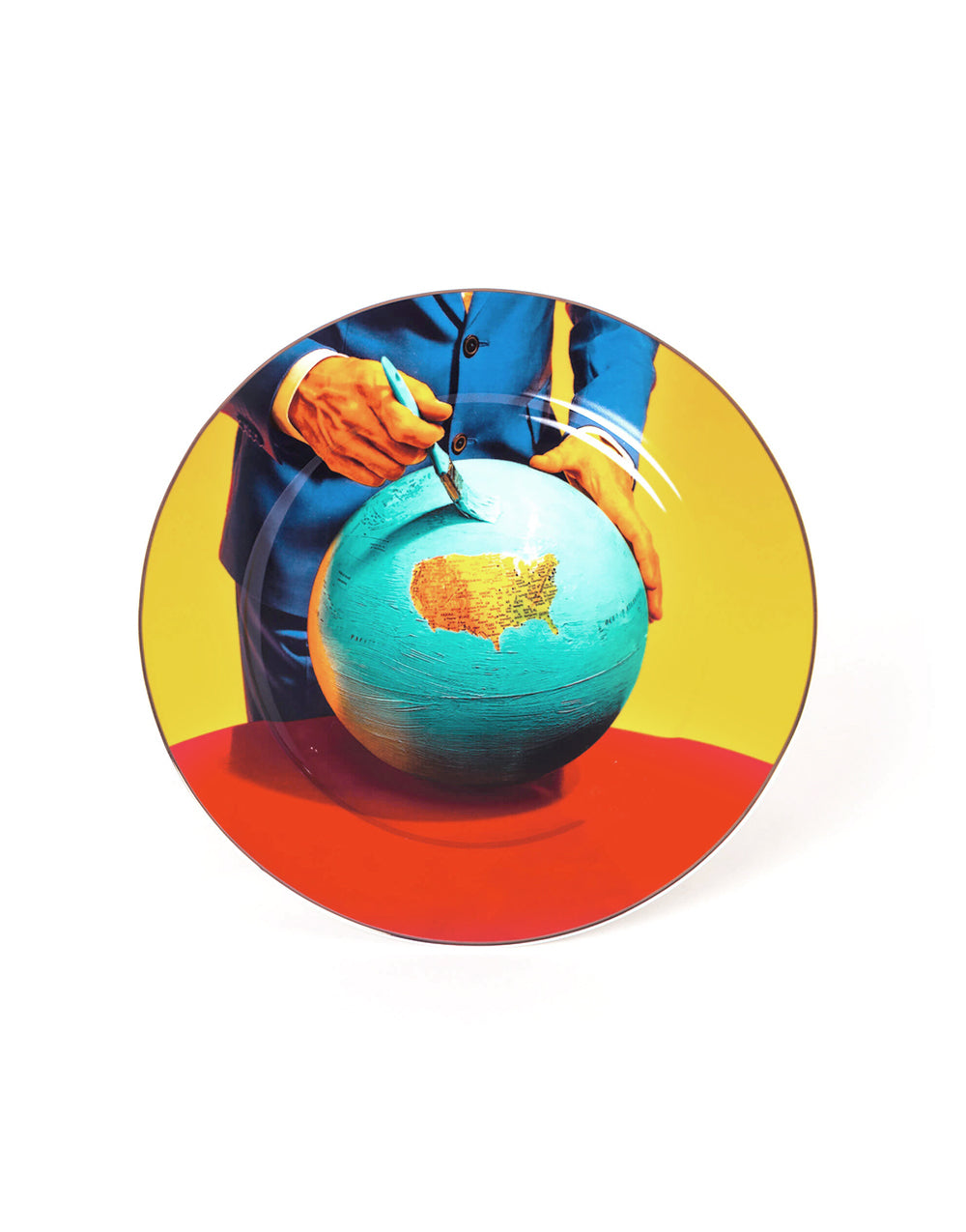 Porcelain Plate Gold Border