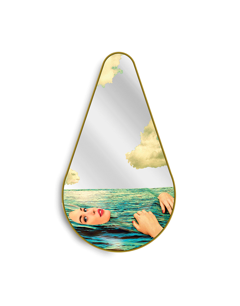 Mirror Gold Frame Pear